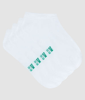 Pack of 2 pairs of white women's socks in organic cotton Dim Good