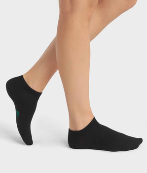 Pack of 2 pairs of blacj women's socks in organic cotton Dim Good