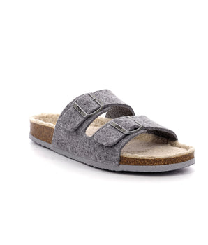 Ultra-soft grey mules