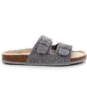 Ultra-soft grey mules