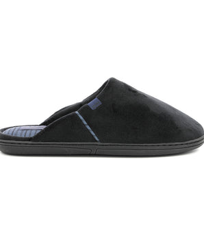 Soft black and blue slippers for men