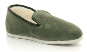 Ultra-soft khaki slippers