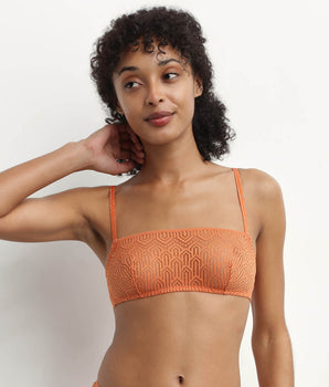 Graphic lace bralette in Noisette Mod de Dim