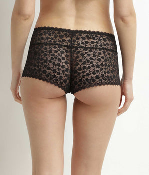 Women's black floral lace shorty Daisy Lace