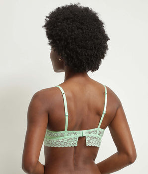 Soutien-gorge triangle en dentelle florale Vert d’Eau Daisy Lace