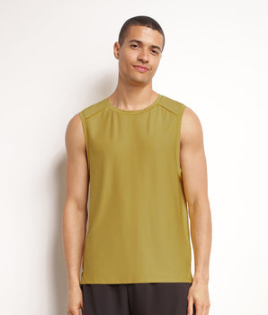 Men's sports tank top in breathable material Olive Dim Move