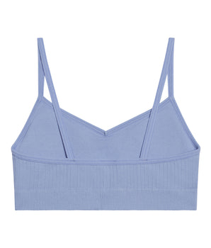 Seamless girl's bra with removable microfiber foam Blue Dim