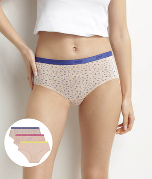 Lot de 3 boxers en coton stretch aux motifs Fluos Les Pockets