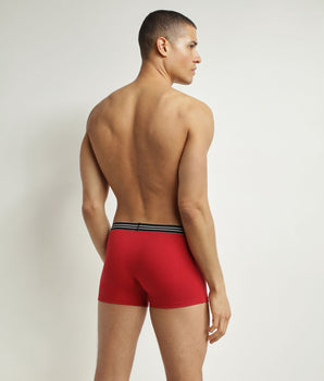 Lot de 2 boxers homme en coton stretch Rouge Carmin Noir EcoDim