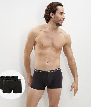 Lot de 2 boxers noirs pour homme Coton Stretch