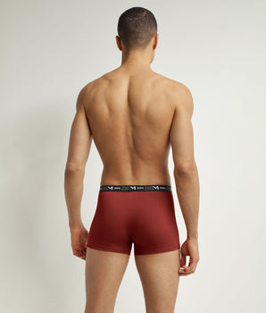 Lot de 3 boxers homme Rouge Rose Terre Dim Coton Stretch